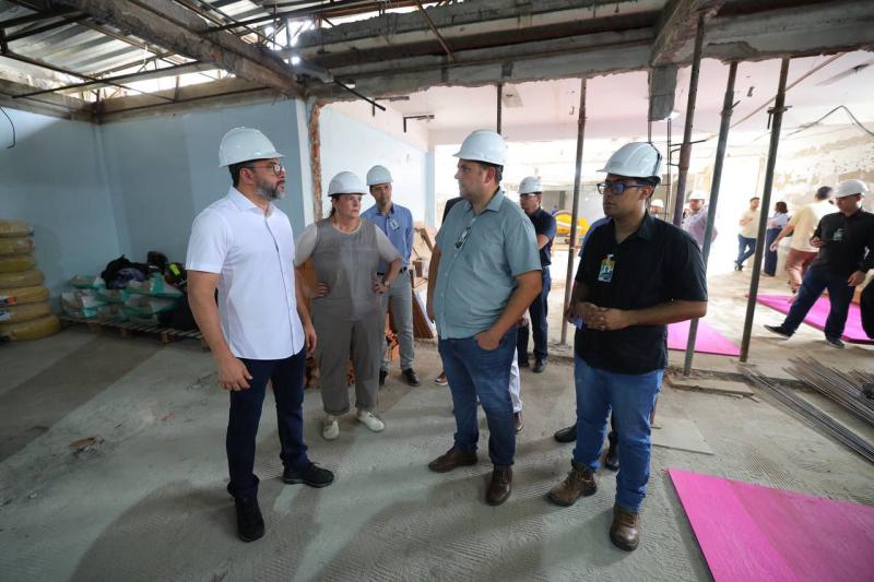 Governador Wilson Lima vistoria obras de modernização do Hospital e Pronto-Socorro Platão Araújo e do Complexo Hospitalar Sul