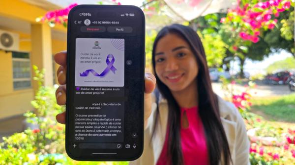 Programa Saúde da Mulher, em Parintins, usa WhatsApp para lembrar exames preventivos