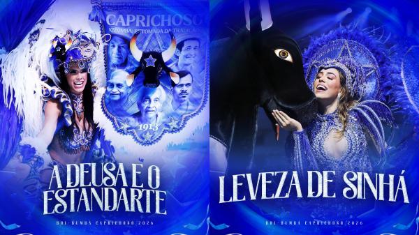 “A Deusa e o Estandarte” e “Leveza de Sinhá” marcam os primeiros lançamentos do Caprichoso para o Festival de Parintins 2026 “A Deusa e o Estandarte” e “Leveza de Sinhá” marcam os primeiros lançamentos do Caprichoso para o Festival de Parintins 2026
