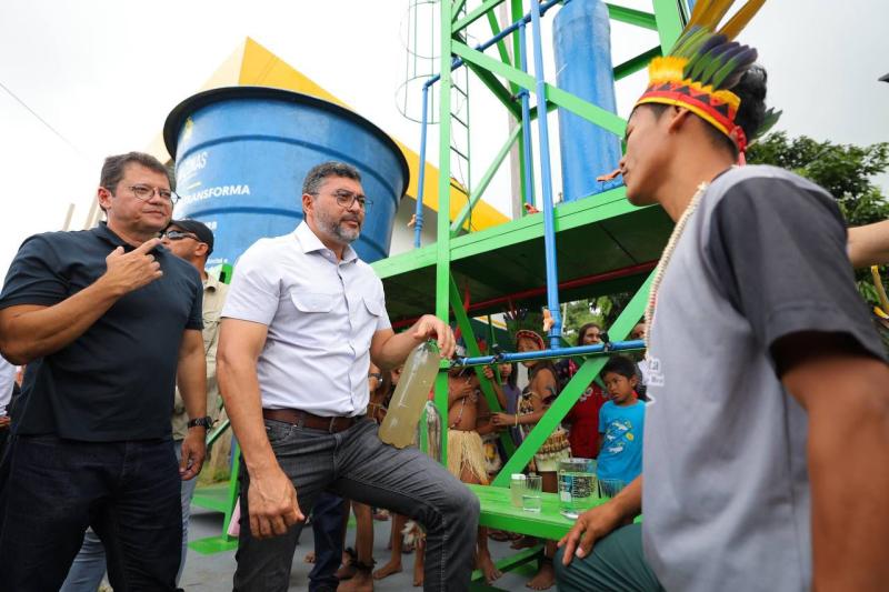 Em Benjamin Constant, governador Wilson Lima inaugura Projeto Água Boa e iluminação pública de LED