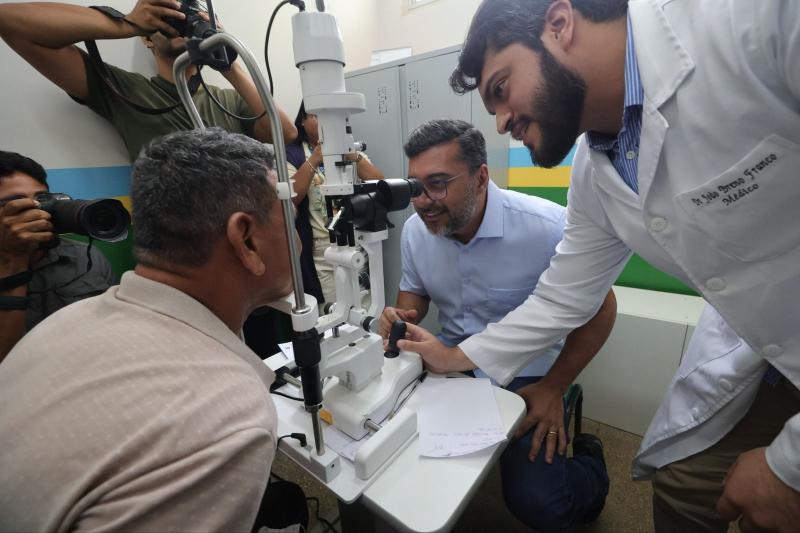 Governador Wilson Lima vistoria mutirão de cirurgias de catarata do Opera+ Amazonas em Iranduba