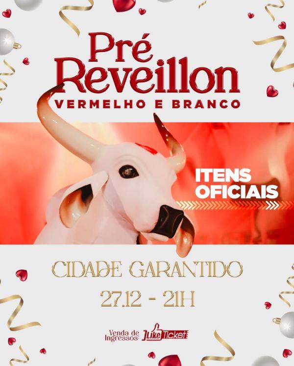 Garantido reúne itens oficiais no Pré-Réveillon vermelho e branco neste sábado em Parintins