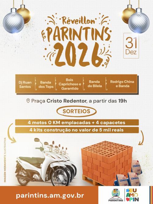 Réveillon 2026 de Parintins terá mais de R$ 100 mil em prêmios e celebra artistas locais