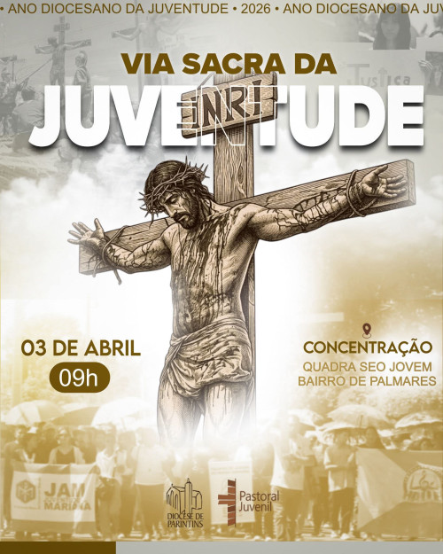 Via Sacra da Juventude reúne fiéis em Parintins na Sexta-feira da Paixão