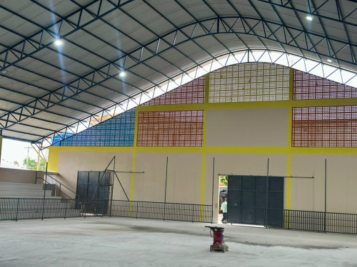 Obras do ginásio da Escola João Bosco chegam a 90% de conclusão e entram na fase final