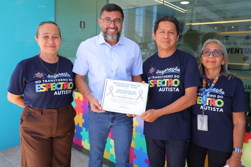 A convite do Instituto do Autismo, ex-governador Wilson Lima visita Centro de Atenção à Juventude TEA