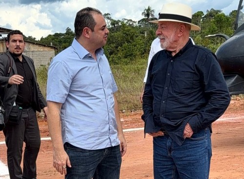 Governador Roberto Cidade recepciona presidente Lula em visita ao Amazonas