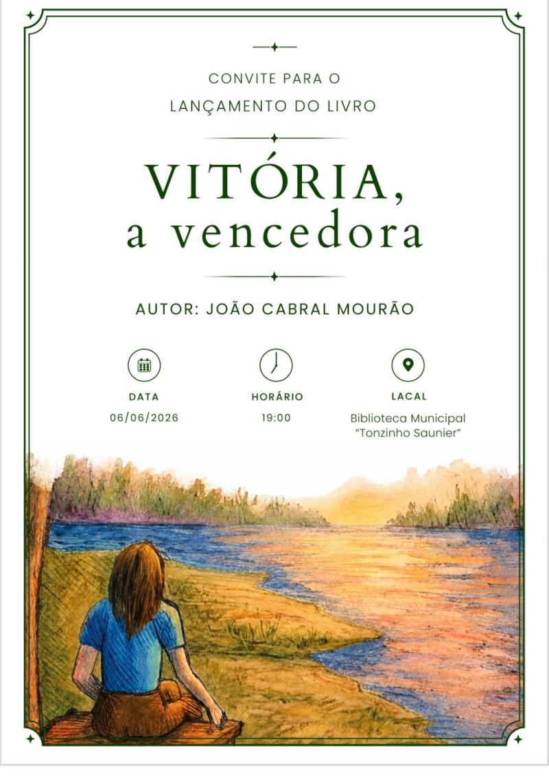 Vitória, a vencedora: João Cabral convida para lançamento