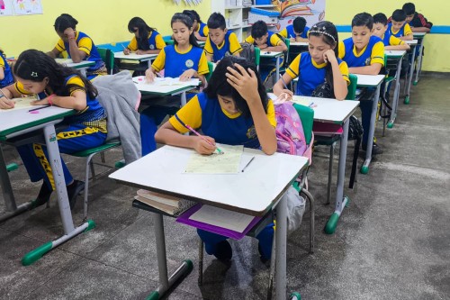 Estudantes da rede municipal participam da primeira fase da Olimpíada Brasileira de Matemática