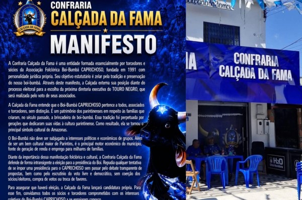 Confraria Calçada da Fama anuncia candidatura própria e defende eleições democráticas no Caprichoso
