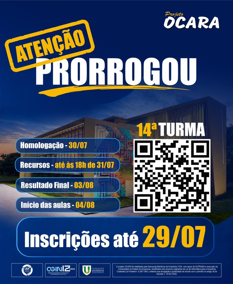 UEA prorroga inscrições do Ocara e amplia chances para jovens de Parintins