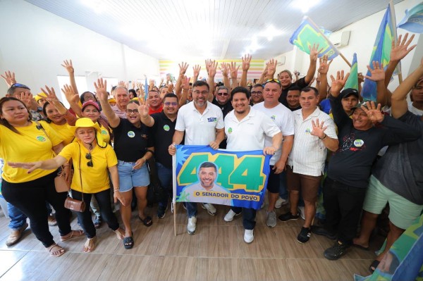Em Itapiranga, Wilson Lima afirma que quer fortalecer a autonomia das mulheres e endurecer leis no Senado