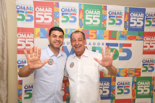 Saullo Vianna reforça apoio a Omar Aziz com gesto “SOMAR” no segundo turno