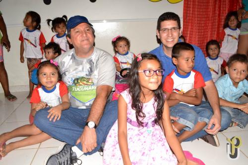 Prefeito Romeiro e vice Mário inauguram na Vila de Balbina Centro de Educação Infantil