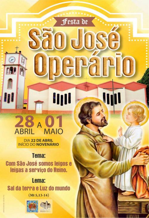 Festa de São José Operário começa dia 28 de abril 